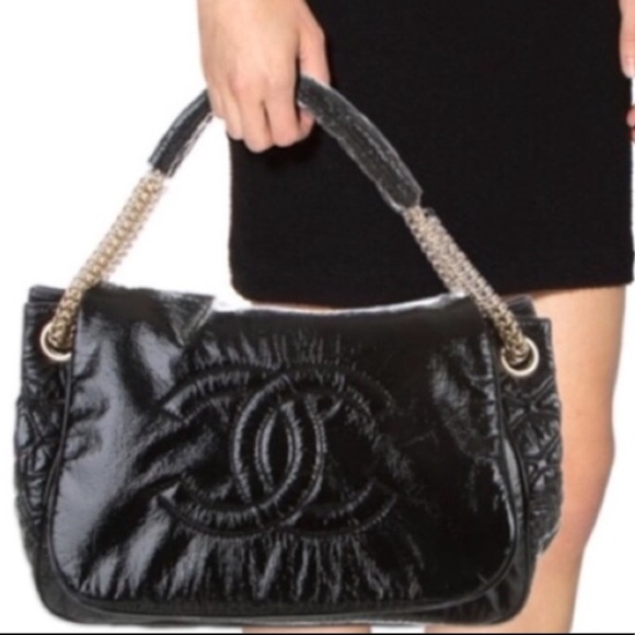 2009 CHANEL Black Rock & Chain XL Cabas Tote EUC - Picture 11 of 16